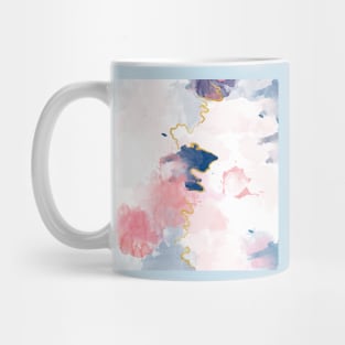 Kintsugi Pastel Marble Abstract #kintsugi #gold #japan #marble #pink #blue #home #decor #kirovair #watercolor #pastel Mug